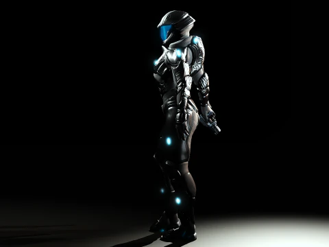 Space Moon Guardian 3D Model