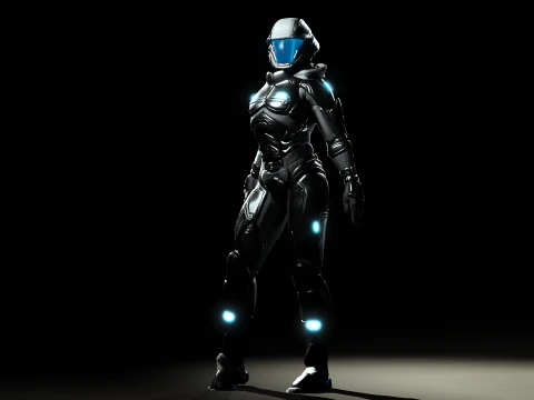 Space Moon Guardian 3D Model