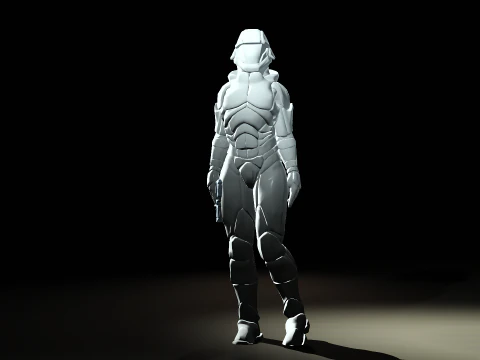 Space Moon Guardian 3D Model