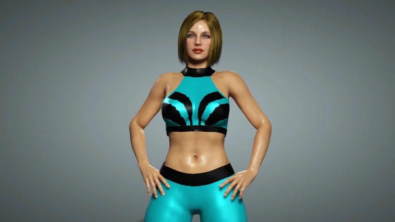 Instrutora de fitness feminina sexy Modelo 3D .c4d .max .obj .3ds .fbx .stl .blend 