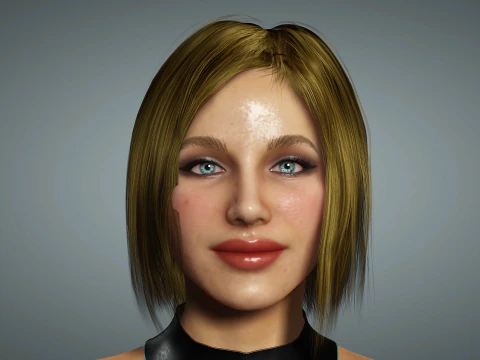 Instrutora de fitness feminina sexy Modelo 3D