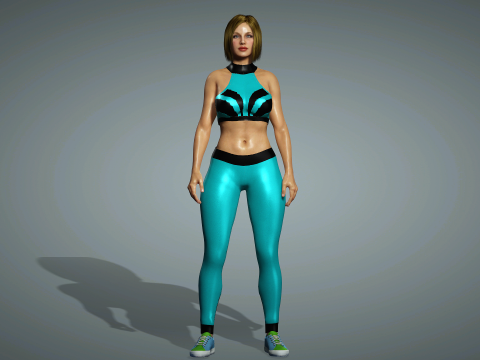 Sexy Female Fitness Trainer 3D मॉडल