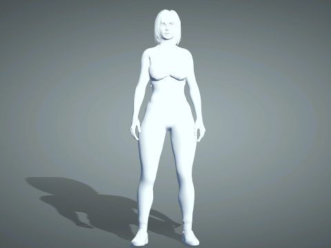 Sexy Female Fitness Trainer 3D मॉडल