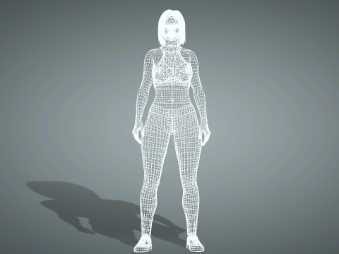 Sexy Female Fitness Trainer 3D मॉडल