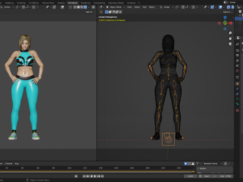Sexy Female Fitness Trainer 3D मॉडल