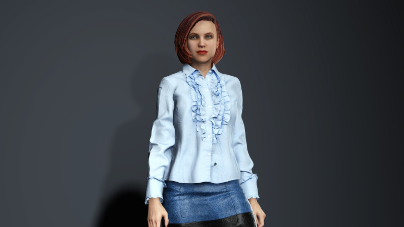 Sexy Female Secretary Modelo 3D .c4d .max .obj .3ds .fbx .stl .blend