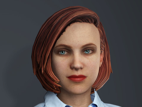Sexy Female Secretary Modelo 3D