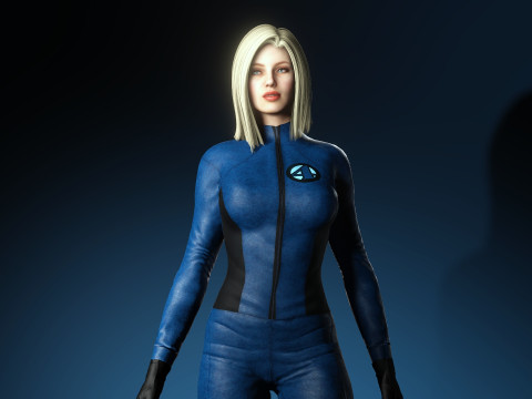Invisible Woman Susan Storm 3D Model
