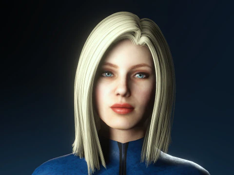 अदृश्य महिला सुसान तूफान 3D मॉडल