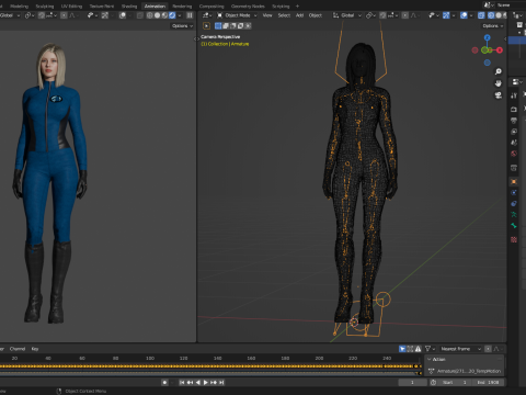 Onzichtbare vrouw Susan Storm 3D Model