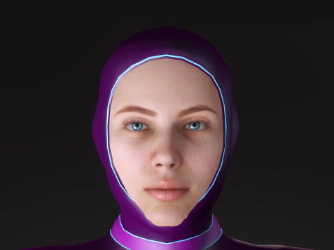 Mergulhadora Feminina Modelo 3D