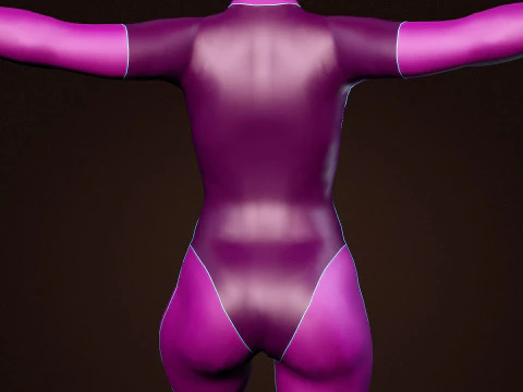 Mergulhadora Feminina Modelo 3D