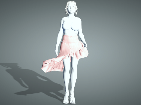 Realistic Sexy Girl Eva with Dancing Animation 3Dモデル