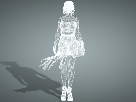 Realistic Sexy Girl Eva with Dancing Animation 3Dモデル