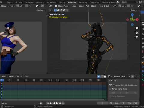 Female Cop 3D Modell