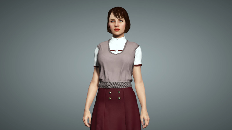 Female School Girl 3D Modell .c4d .max .obj .3ds .fbx .stl .blend 