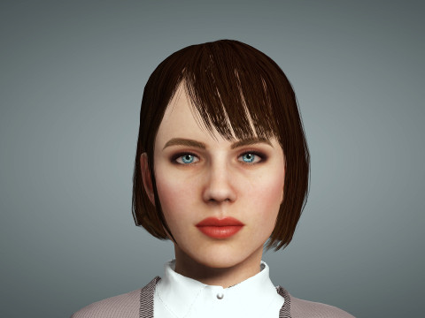 Female School Girl 3D Modell