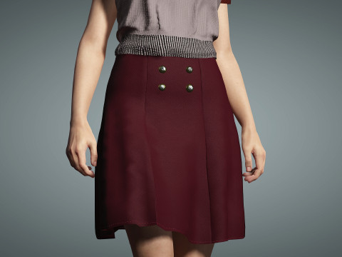 Female School Girl 3D Modell
