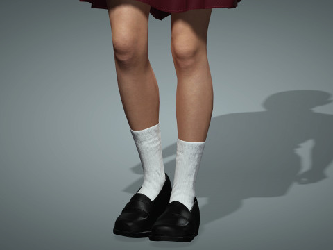 Female School Girl 3D Modell