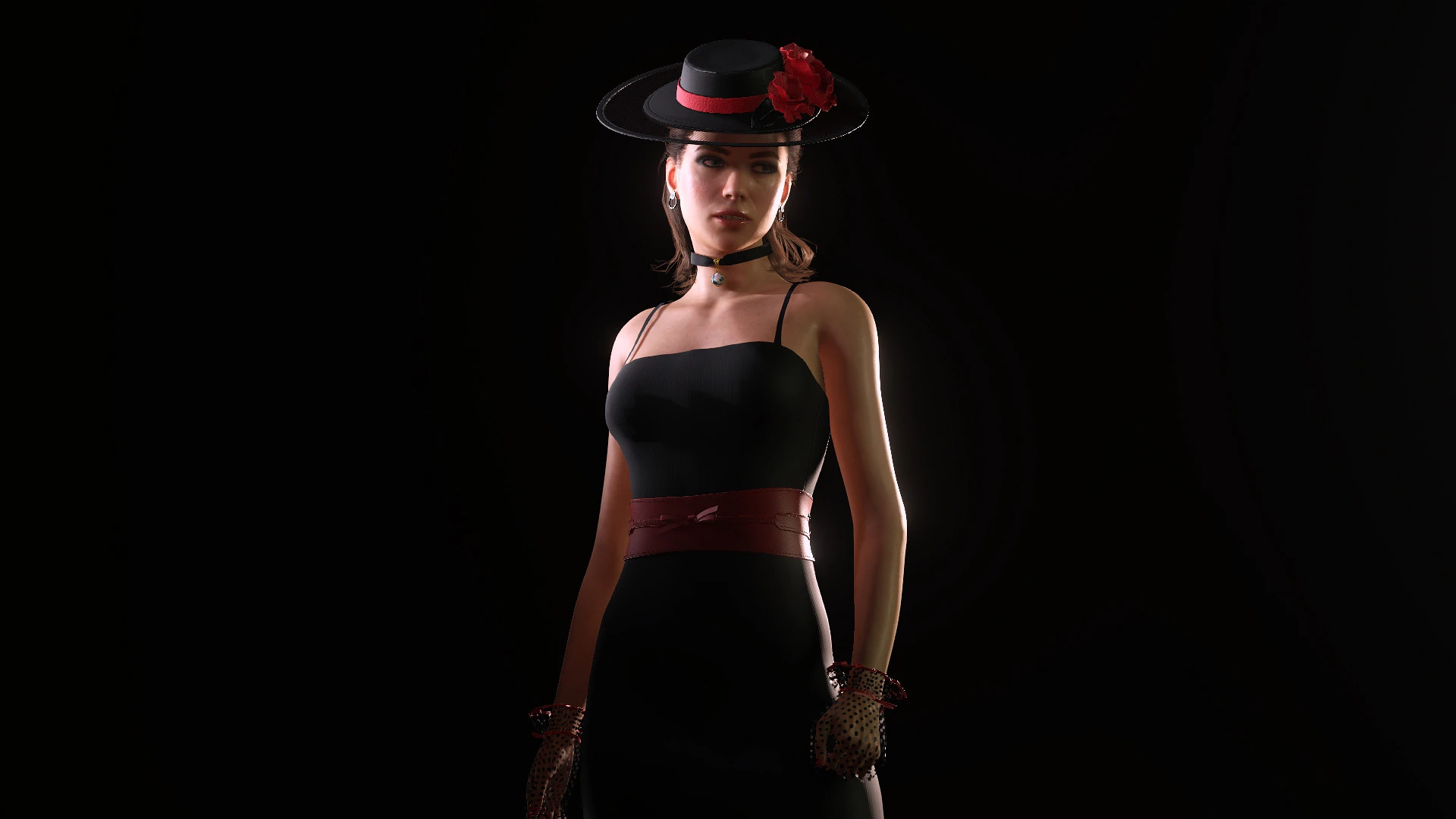 Gorgeous girl Olivia with Couture Hat 3D Model .c4d .max .obj .3ds .fbx .stl .blend