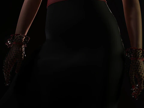 Gorgeous girl Olivia with Couture Hat 3D Model