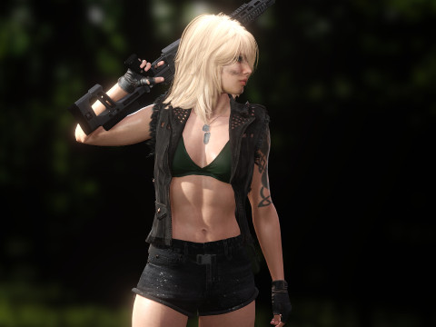 Sexy Sniper 3D Model