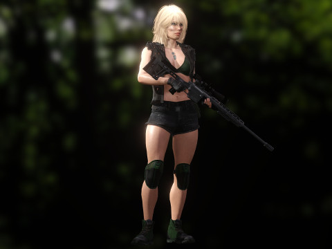 Sexy Sniper 3D Model