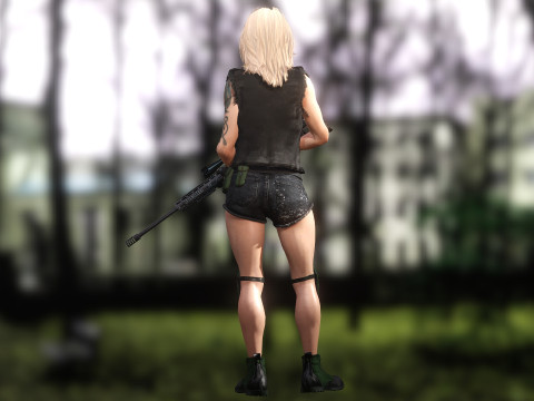 Sexy Sniper 3D Model