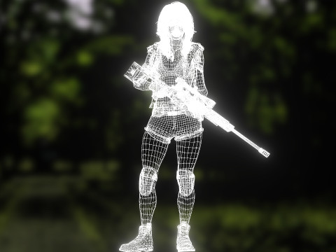 Sexy Sniper 3D Model