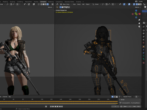 Sexy Sniper 3D Model