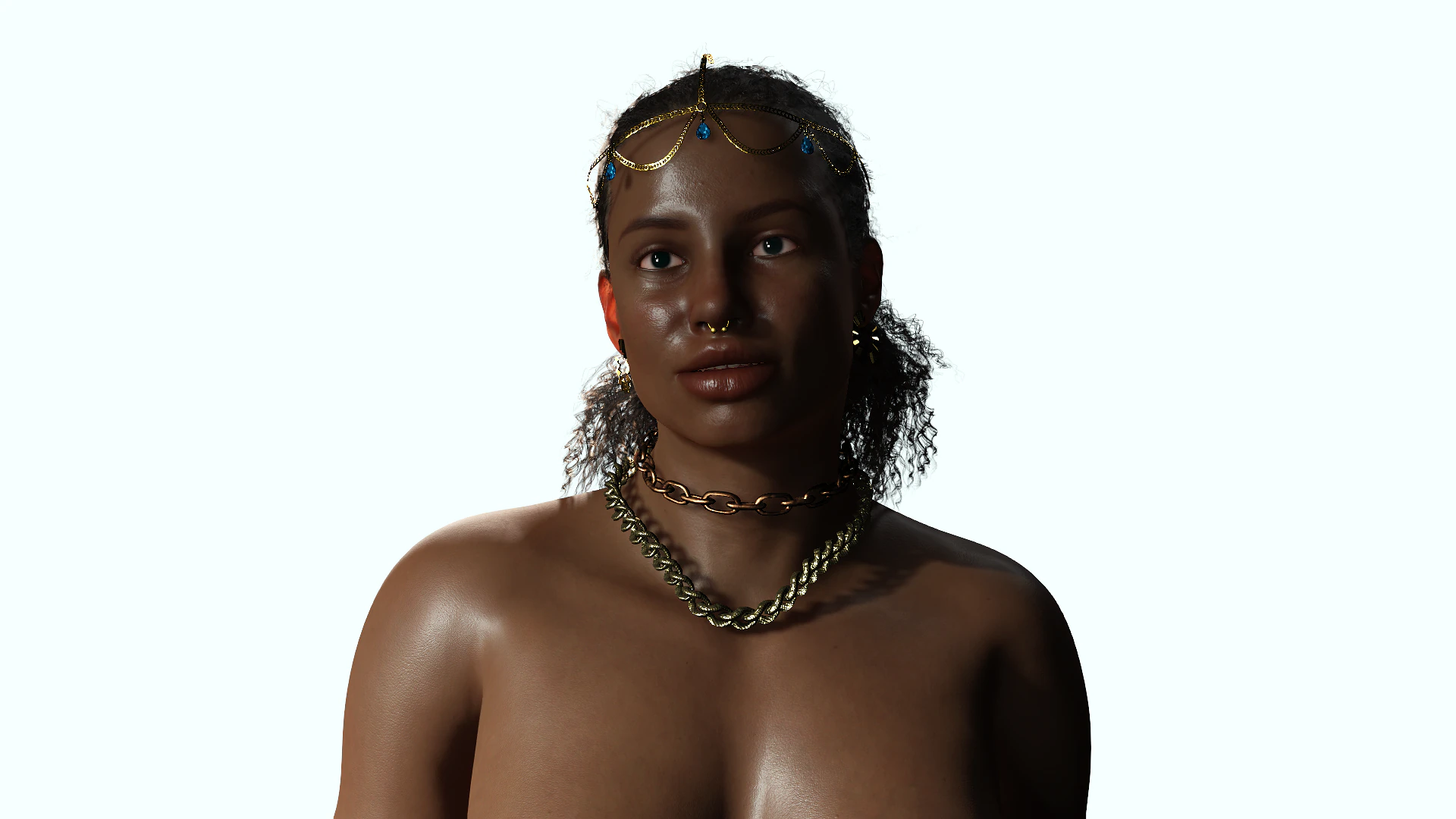 African Queen 3D Model .c4d .max .obj .3ds .fbx .stl .blend 