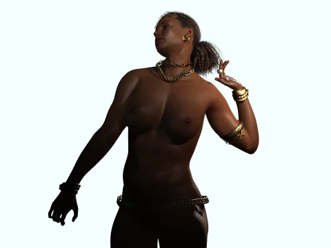 African Queen 3D Model
