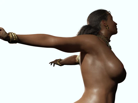 African Queen 3D Model