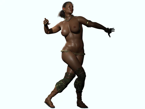 African Queen 3D Model