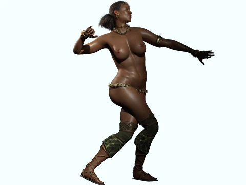 African Queen 3D Model