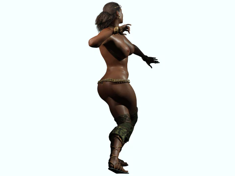 African Queen 3D Model