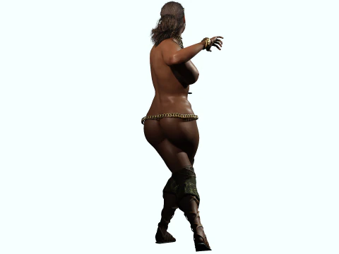 African Queen 3D Model