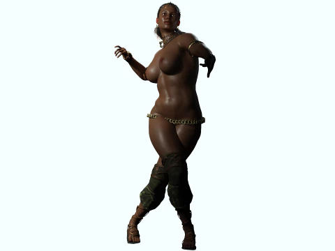 African Queen 3D Model