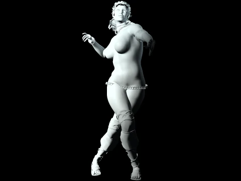 African Queen 3D Model