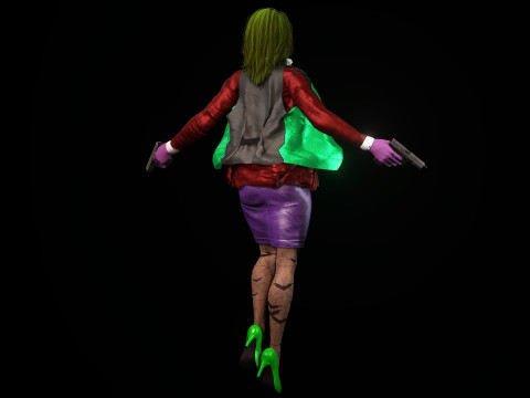 Pelawak Wanita Model 3D