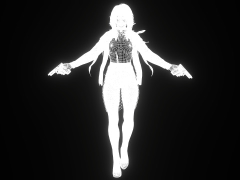 Pelawak Wanita Model 3D