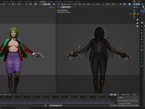Pelawak Wanita Model 3D