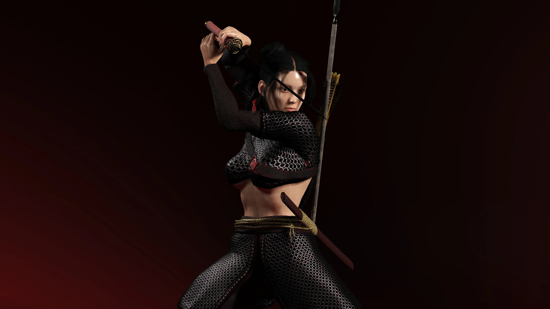 Scarlet Samurai 3D Model .c4d .max .obj .3ds .fbx .stl .blend