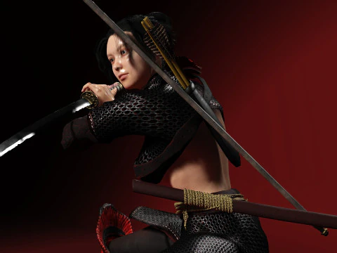 Scarlet Samurai 3D Model