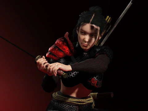 Scarlet Samurai 3D Model