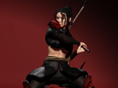 緋色の侍 3Dモデル