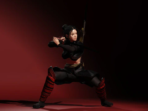Scarlet Samurai 3D Model