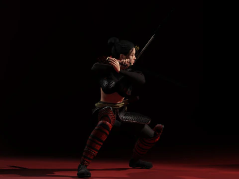 Scarlet Samurai 3D Model