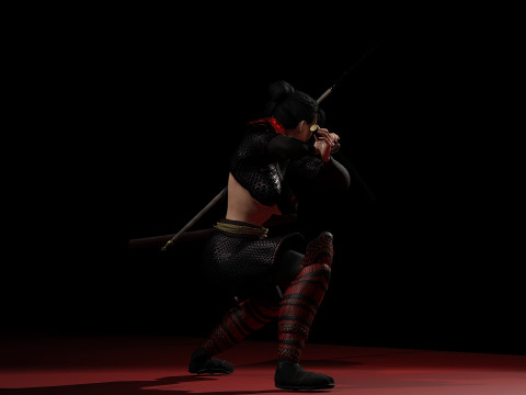 緋色の侍 3Dモデル