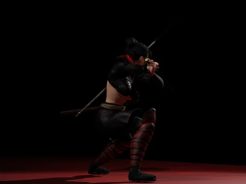 Scarlet Samurai 3D Model